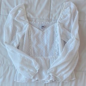 Dotted chiffon blouse from Express!